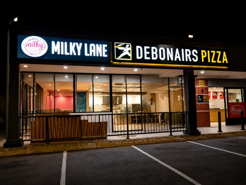 Debonairs Pizza 3D fabricated sign manufactured and installed by Sign Image — project photo 5
