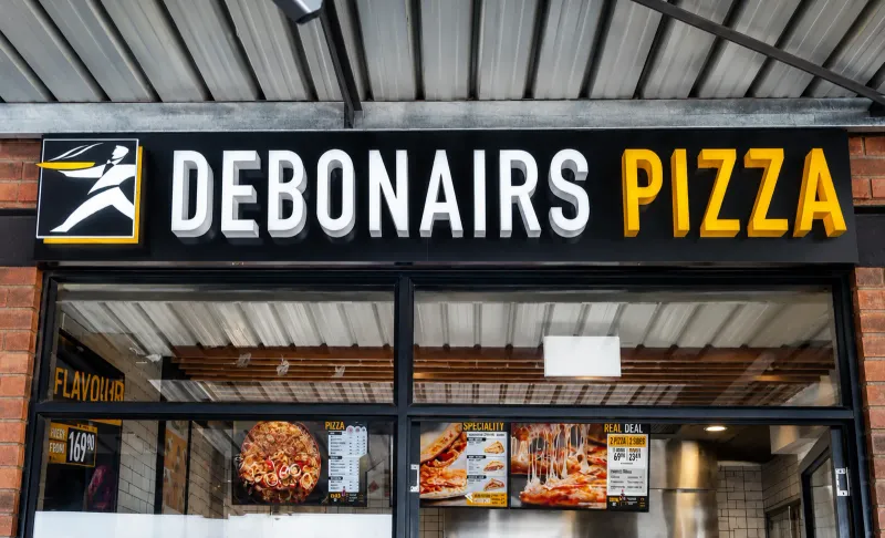 Debonairs Pizza 3D fabricated sign manufactured and installed by Sign Image — project photo 6