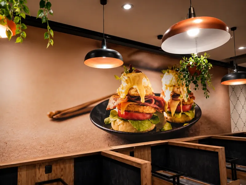 Mugg & Bean branded wallpaper and mural graphics manufactured and installed by Sign Image — project photo 6