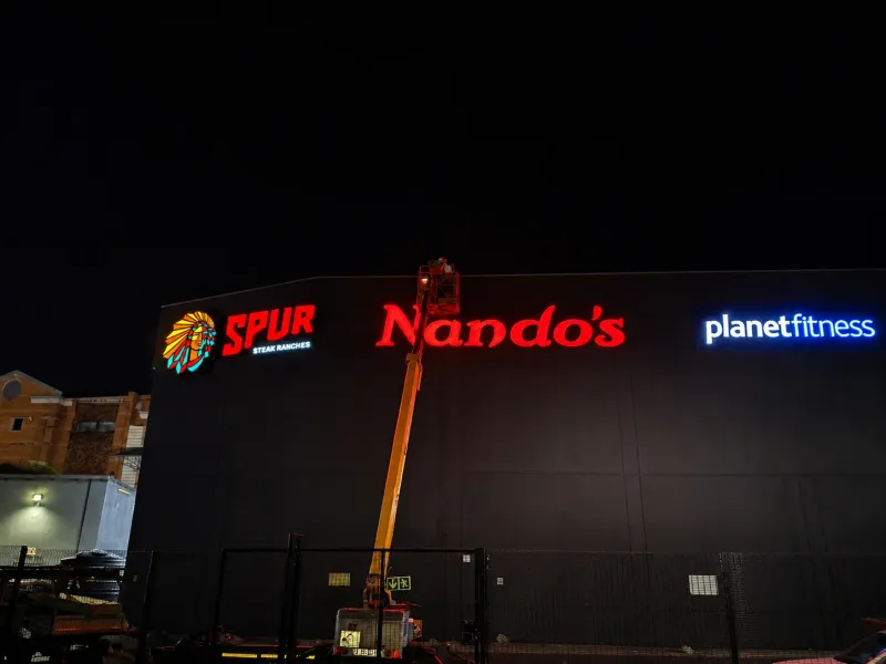 Nando’s 3D fabricated sign manufactured and installed by Sign Image — project photo 20