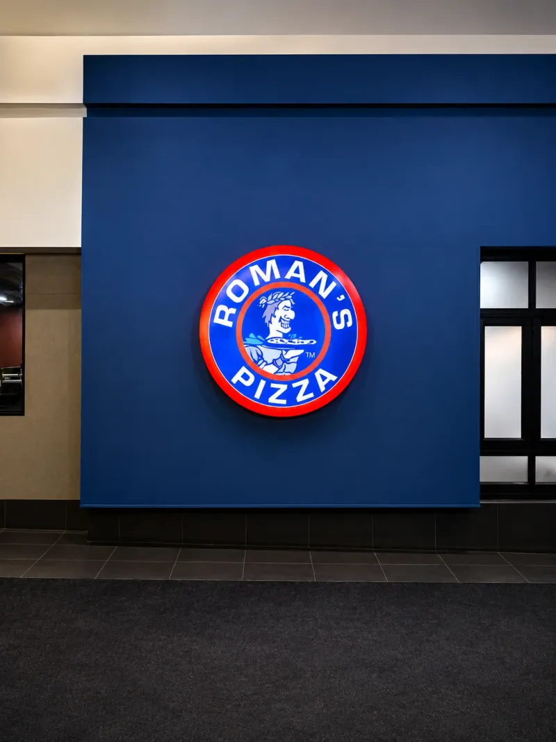 Roman’s Pizza 3D fabricated sign manufactured and installed by Sign Image — project photo 4