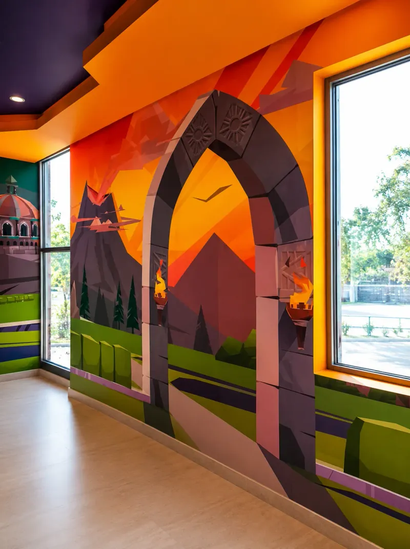 Spur Steak Ranches branded wallpaper and mural graphics manufactured and installed by Sign Image — project photo 13