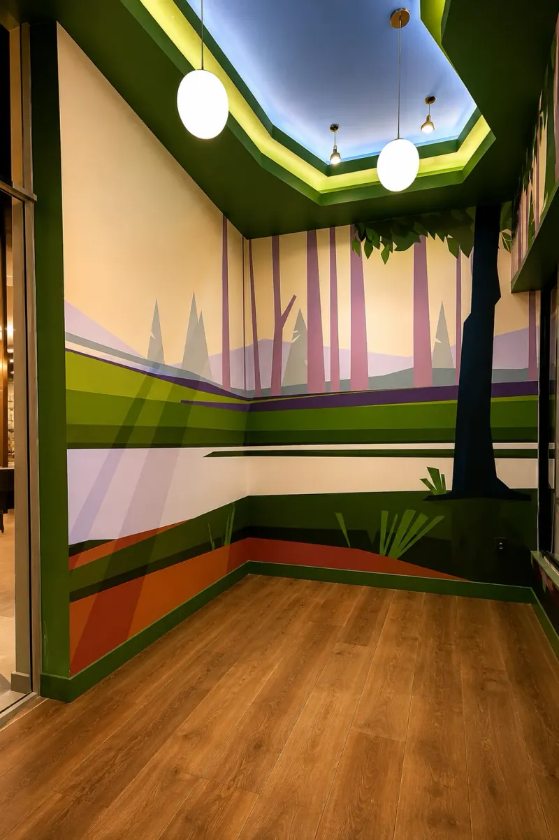 Spur Steak Ranches branded wallpaper and mural graphics manufactured and installed by Sign Image — project photo 15